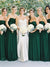 A-Line/Princess Sleeveless Sweetheart Floor-Length Chiffon Bridesmaid Dresses HEP0005616