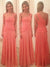 Sheath/Column One-Shoulder Sleeveless Floor-Length Chiffon Bridesmaid Dresses HEP0005644