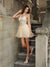 A-Line/Princess High Neck Homecoming Dresses Elaine Cocktail Ruffles Sleeveless Short Tulle Dresses