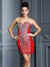 Paisley Homecoming Dresses Cocktail Sheath/Column Sweetheart Embroidery Sleeveless Short Taffeta Dresses