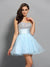 A-Line/Princess Sweetheart Beading Sleeveless Short Homecoming Dresses Cocktail Brylee Chiffon Dresses