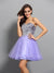 A-Line/Princess Sweetheart Beading Applique Sleeveless Short Net Dresses Cocktail Homecoming Dresses Valerie