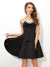 A-Line/Princess Strapless Myah Satin Cocktail Homecoming Dresses Applique Sleeveless Short Dresses