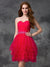 A-Line/Princess Sweetheart Beading Diamond Satin Homecoming Dresses Cocktail Sleeveless Short Dresses