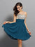 A-Line/Princess Bateau Rhinestone Rosie Cocktail Homecoming Dresses Chiffon Sleeveless Short Dresses