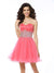 A-Line/Princess Cocktail Homecoming Dresses Evie Sweetheart Beading Sleeveless Short Organza Dresses