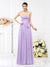 A-Line/Princess Strapless Sash/Ribbon/Belt Sleeveless Long Chiffon Bridesmaid Dresses HEP0005731