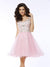 Jade Homecoming Dresses Cocktail Satin A-Line/Princess Sweetheart Applique Sleeveless Short Dresses