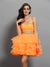 A-Line/Princess Satin Jaylynn Homecoming Dresses Cocktail Sweetheart Ruffles Sleeveless Short Dresses