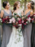 Sheath/Column V-neck Sleeveless Floor-Length Chiffon Bridesmaid Dresses HEP0005734