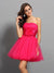 A-Line/Princess Sweetheart Sash/Ribbon/Belt Sleeveless America Cocktail Homecoming Dresses Satin Short Elastic Woven Dresses