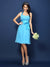 Sheath/Column Halter Bowknot Sleeveless Short Chiffon Bridesmaid Dresses HEP0005707