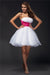 A-Line/Princess Strapless Sleeveless Beading Satin Cocktail Homecoming Dresses Yaretzi Sash Short Organza Elastic Woven Dresses