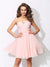 A-Line/Princess Sweetheart Ruffles Sleeveless Short Chiffon Bridesmaid Dresses HEP0005699