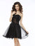 A-Line/Princess Sweetheart Applique Homecoming Dresses Angela Satin Cocktail Sleeveless Short Dresses