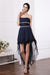 Sheath/Column Strapless Sleeveless Beading High Low Dresses Monique Chiffon Cocktail Homecoming Dresses