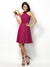 A-Line/Princess High Neck Pleats Sleeveless Short Chiffon Bridesmaid Dresses HEP0005682