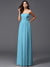 A-Line/Princess Sweetheart Pleats Sleeveless Long Chiffon Bridesmaid dresses HEP0005628