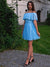 A-Line/Princess Sleeveless Chiffon Off-the-Shoulder Ruffles Short/Mini Homecoming Dresses HEP0004659