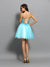 A-Line/Princess Sweetheart Applique Beading Homecoming Dresses Satin Amelie Cocktail Sleeveless Short Dresses