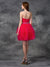 A-Line/Princess Sweetheart Beading Diamond Satin Homecoming Dresses Cocktail Sleeveless Short Dresses