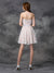 A-Line/Princess Sweetheart Sleeveless Homecoming Dresses Isabell Lace Cocktail Short Dresses