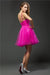 A-Line/Princess Sweetheart Cocktail Kasey Homecoming Dresses Beading Sleeveless Short Organza Dresses