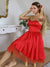 A-Line/Princess Satin Sleeveless Ruffles Sweetheart Short/Mini Homecoming Dresses HEP0004650