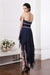 Sheath/Column Strapless Sleeveless Beading High Low Dresses Monique Chiffon Cocktail Homecoming Dresses