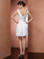 A-Line/Princess Straps Sleeveless Beading Short Satin Bridesmaid Dresses HEP0005703