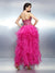 A-Line/Princess Sweetheart Rhinestone Sleeveless High Homecoming Dresses Alexis Cocktail Low Organza Dresses