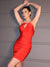 Sheath/Column Jersey Ruched Halter Sleeveless Short/Mini Homecoming Dresses HEP0004799