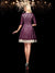 A-Line/Princess Sheer Lace Cocktail Homecoming Dresses Luciana Neck 1/2 Sleeves Short Dresses