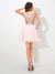 A-Line/Princess Sheer Neck Sequin Sleeveless Short Chiffon Cocktail Dresses HEP0002265