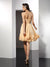 A-Line/Princess Halter Ruffles Sleeveless Short Dresses Kennedi Homecoming Dresses Chiffon Cocktail