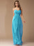 Sheath/Column Sweetheart Sleeveless Long Beading Ruffles Chiffon Bridesmaid Dresses HEP0005772