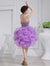 Olympia Homecoming Dresses Cocktail A-Line/Princess Beading Sweetheart Sleeveless Short Organza Dresses