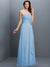 A-Line/Princess Strapless Hand-Made Flower Sleeveless Long Chiffon Bridesmaid Dresses HEP0005617