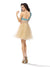 A-Line/Princess One-Shoulder Margaret Cocktail Homecoming Dresses Applique Sleeveless Short Net Dresses