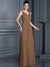 A-Line/Princess Spaghetti Straps Sleeveless Long Chiffon Bridesmaid Dresses HEP0005714