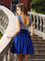 A-Line/Princess Chiffon Homecoming Dresses Paige Cocktail Scoop Beading Sleeveless Applique Short Dresses