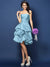 A-Line/Princess Strapless Ruched Sleeveless Short Satin Bridesmaid Dresses HEP0005671