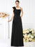 Sheath/Column Spaghetti Straps Hand-Made Flower Sleeveless Long Chiffon Bridesmaid Dresses HEP0005774