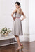 Sheath/Column Scoop Sleeveless Sash Short Chiffon Bridesmaid Dresses HEP0005693