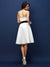 A-Line/Princess Strapless Sash/Ribbon/Belt Sleeveless Short Satin Bridesmaid Dresses HEP0005705