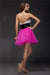 A-Line/Princess Sweetheart Jayden Satin Homecoming Dresses Cocktail Beading Sash Sleeveless Short Organza Elastic Woven Dresses