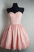 Strapless Sweetheart Short Pink Ball Gown Cute Mini Open Back Homecoming Dress JS169