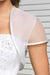 White Short Sleeve Wedding Bolero Bridal Cape Organza Wedding Wraps uk WW01