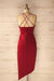 A Line Spaghetti Straps V Neck Simple Cheap Red Short Homecoming Dresses JS18