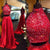 Burgundy Two Piece Beading Halter Open Back Carpet Long With Slit Prom Dresses JS152